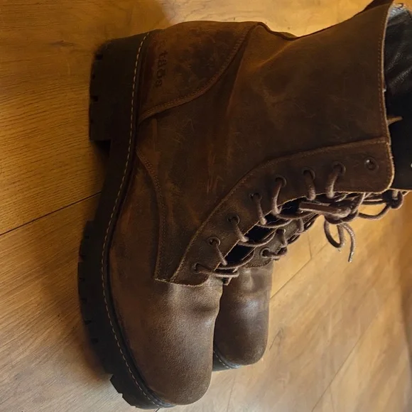 Taos Brown Leather Boots - Picture 2 of 8